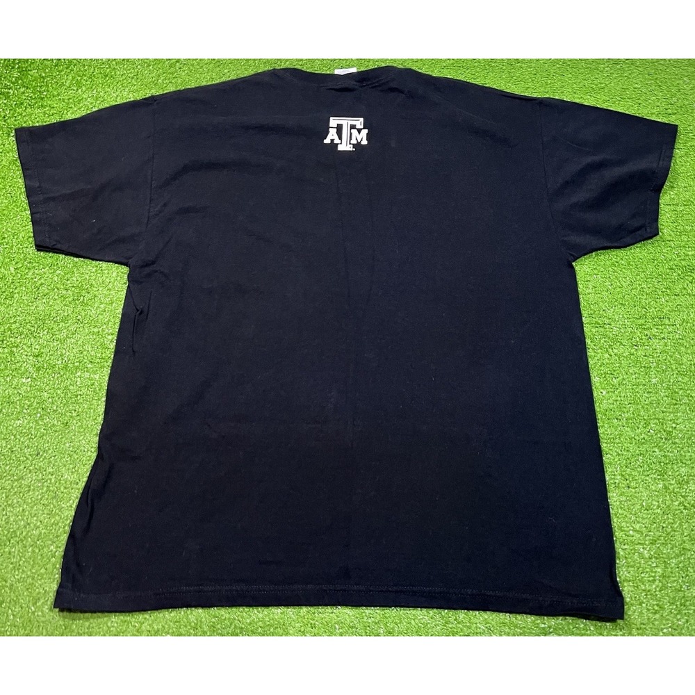 Y2K Texas A&M Traditions Shirt‎ XL Aggie 12th Man Black Tee "From The Outside" - Picture 7 of 7